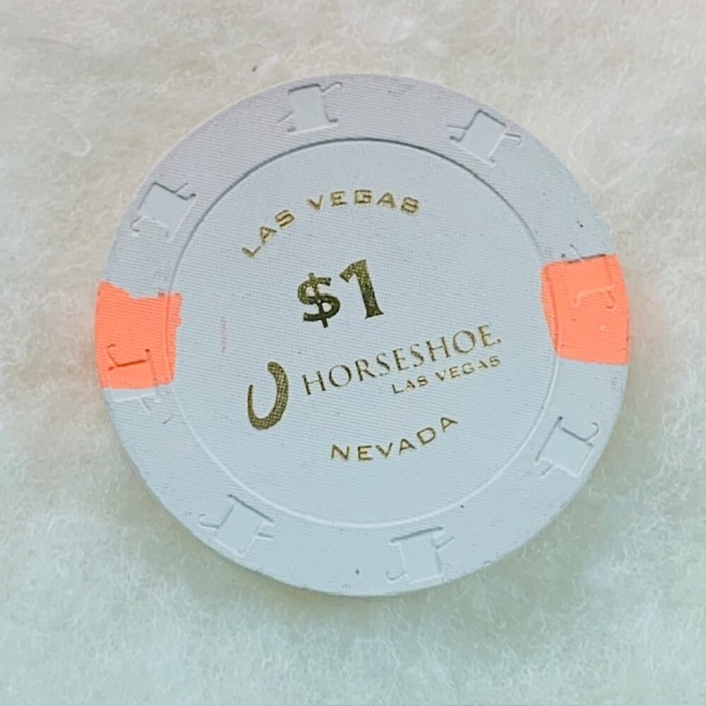 Horseshoe Casino Chip Las Vegas $1 Lucky Gift Charm Coin Card Protector Gamble